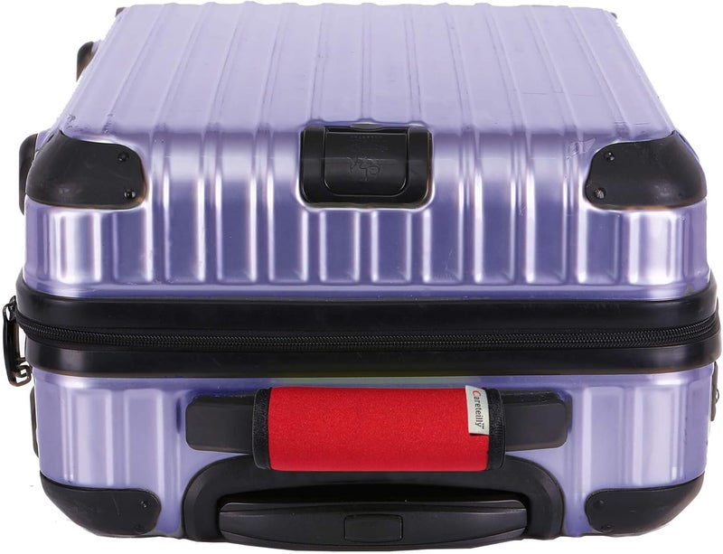 Careteilly Neoprene Luggage Handle Wrap Fluorescent Colors Luggage Identifiers (Red) - Image 4