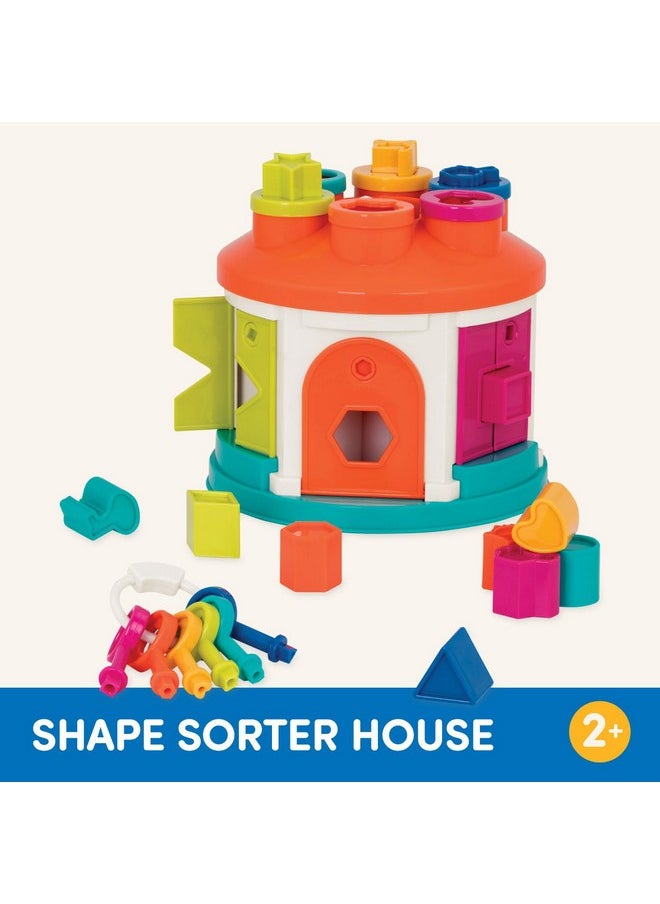 BATTAT - Battat - Shape & Color Sorting Toy - Developmental Toy - Pattern Matching Game - Color-Coded Keys - 2 Years + - Shape Sorter House - Image 1