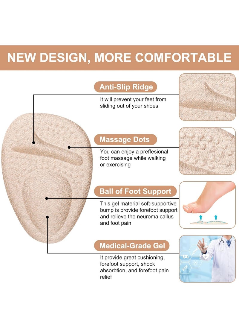 Meetion Ball of Foot Cushions, Metatarsal Pads Women, High Heels Non-Slip Comfort Pads, Shoe Support for Metatarsalgia Mortons Neuroma Pain Relief  - Image 3