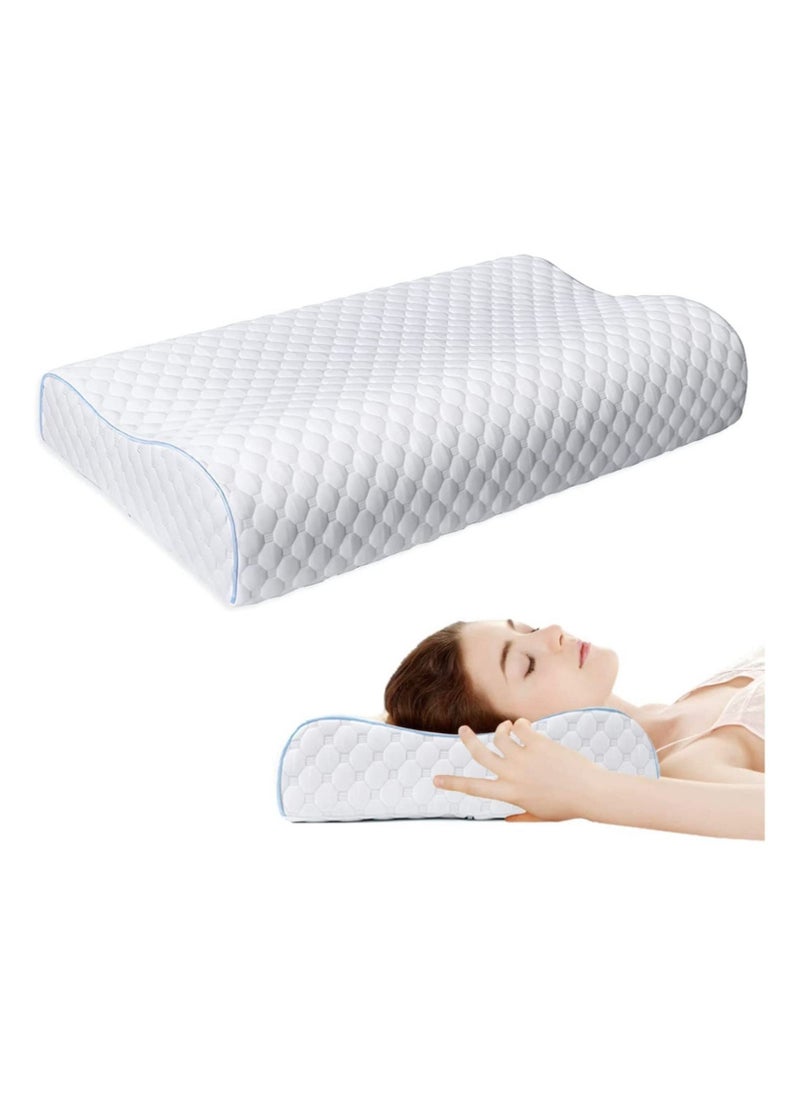 "Memory Foam Cervical Pillow – Ergonomic Neck Pain Relief with Washable Zipper Cover" - Image 1