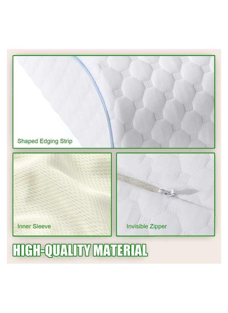 "Memory Foam Cervical Pillow – Ergonomic Neck Pain Relief with Washable Zipper Cover" - Image 5