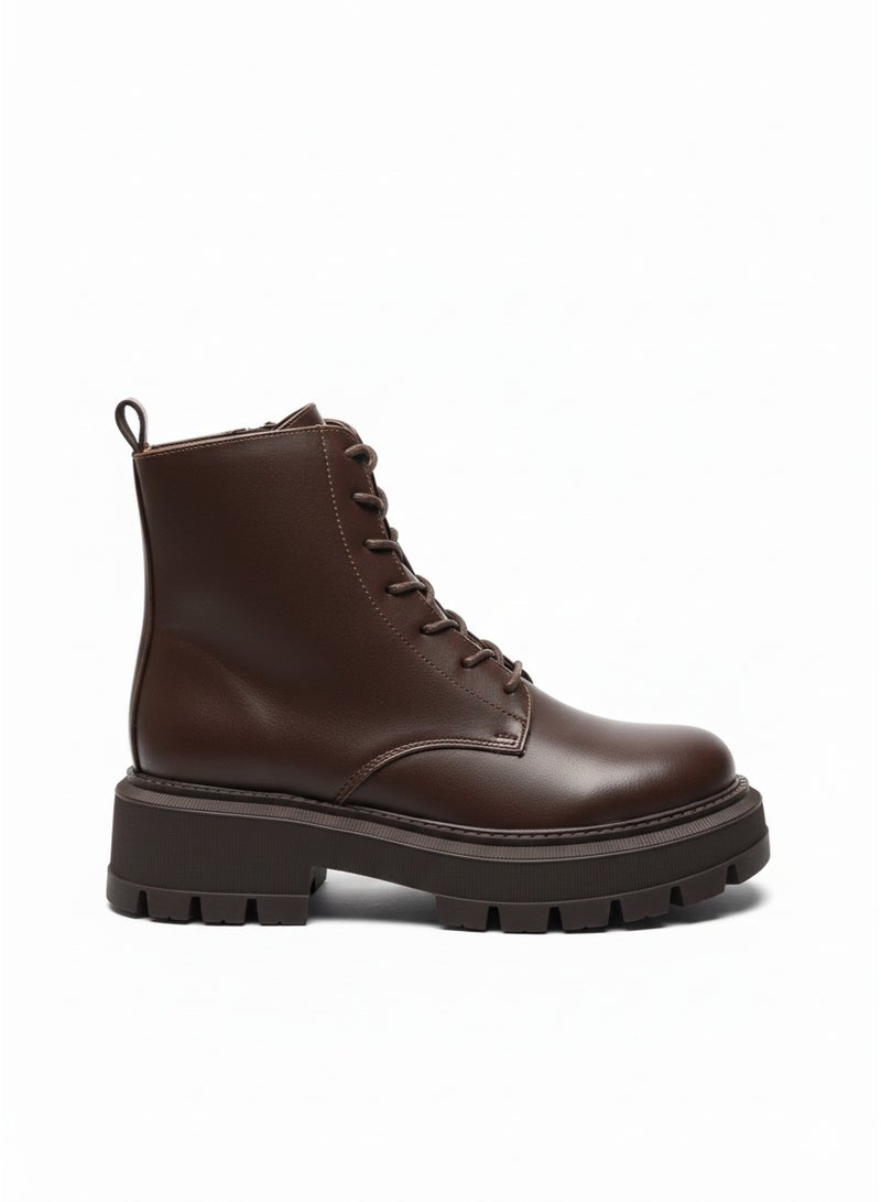 لايف ستيلاش  بياده نعل متوسط جلد بسوستة  - بني E-110 - Image 3