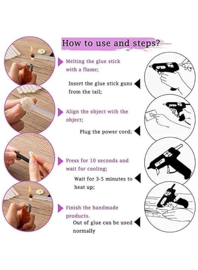 ماي سوق - طقم أعواد غراء حراري شفاف (7 مم) للأعمال اليدوية والمكتبية - طقم من (8)قطعة - Image 3