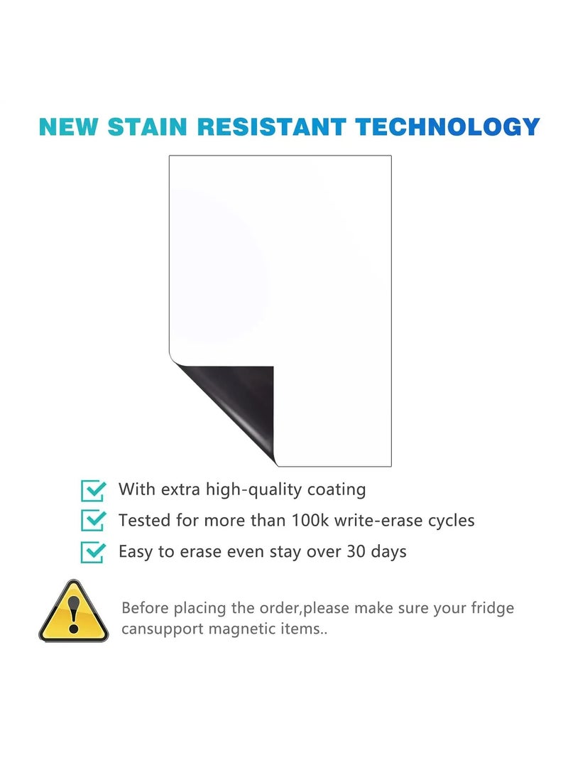 Magnetic Dry Erase Whiteboard - Self Adhesive for Smooth Surfaces with Stain Resistant Technology - Ideal for Kitchen, Office, Grocery Lists (12 X 8) - Pack of 5 - Image 5