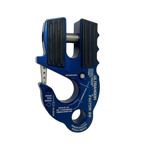 Factor 55 00250-02 Ultrahook Winch Hook Closed System Shackle Max Load 16,000 lbs ULT Strength Shackle Pin Mount 48,000 lbs Offroad 4x4 Adventure – Blue - Image 5