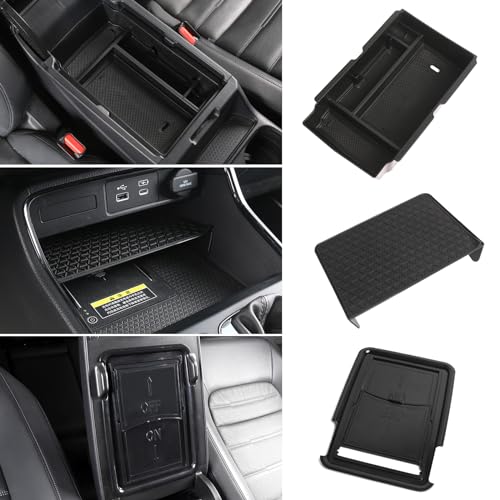 Bercicci 3PCS Center Console Organizer Compatible with Honda CRV 2026 2025 2024 2023 Accessories Hybrid (Include HEV) Armrest Hidden Storage Box Center Console Tray - Image 1
