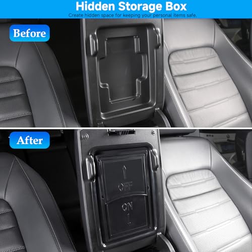 Bercicci 3PCS Center Console Organizer Compatible with Honda CRV 2026 2025 2024 2023 Accessories Hybrid (Include HEV) Armrest Hidden Storage Box Center Console Tray - Image 5