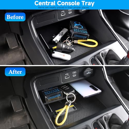 Bercicci 3PCS Center Console Organizer Compatible with Honda CRV 2026 2025 2024 2023 Accessories Hybrid (Include HEV) Armrest Hidden Storage Box Center Console Tray - Image 4