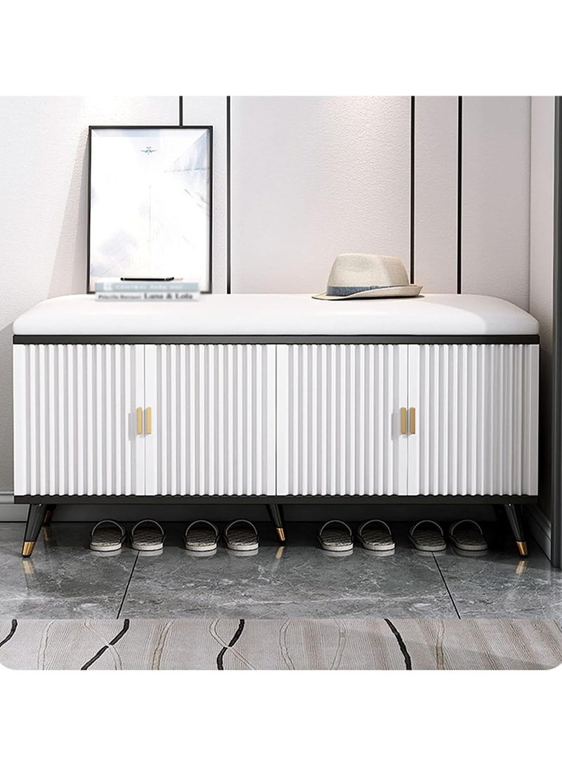DubaiGallery Hallway Storage Bench Shoe Bench Home Shoe Rack Bench Pad Storage Shoe Cabinet Entrance Bench Wearing Shoes Suitable for Living Room Entrance Corner Corridor Hallway Storage Bench  - Image 3