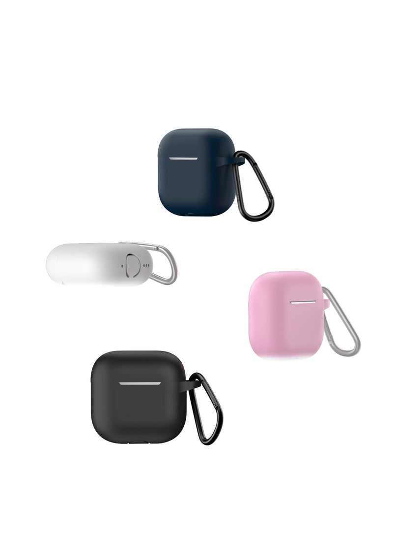 GREEN LION Berlin series Silicone Case for AirPods 4 / Shock Absorbent / 360° Full Protection / Washable Material / Portable Metal Carabiner / Skin Friendly Silicone - Black - Image 3