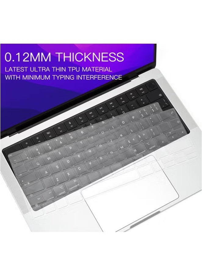 Premium Keyboard Cover for M2 M3 MacBook Air 15 inch A2941 A3114, M2 M3 MacBook Air 13.6" A2681 A3113, 2024 2023 2022 2021 MacBook Pro 14" 16" M4 M3 M2 M1 Chip Pro/Max, US ANSI Layout  - Image 4