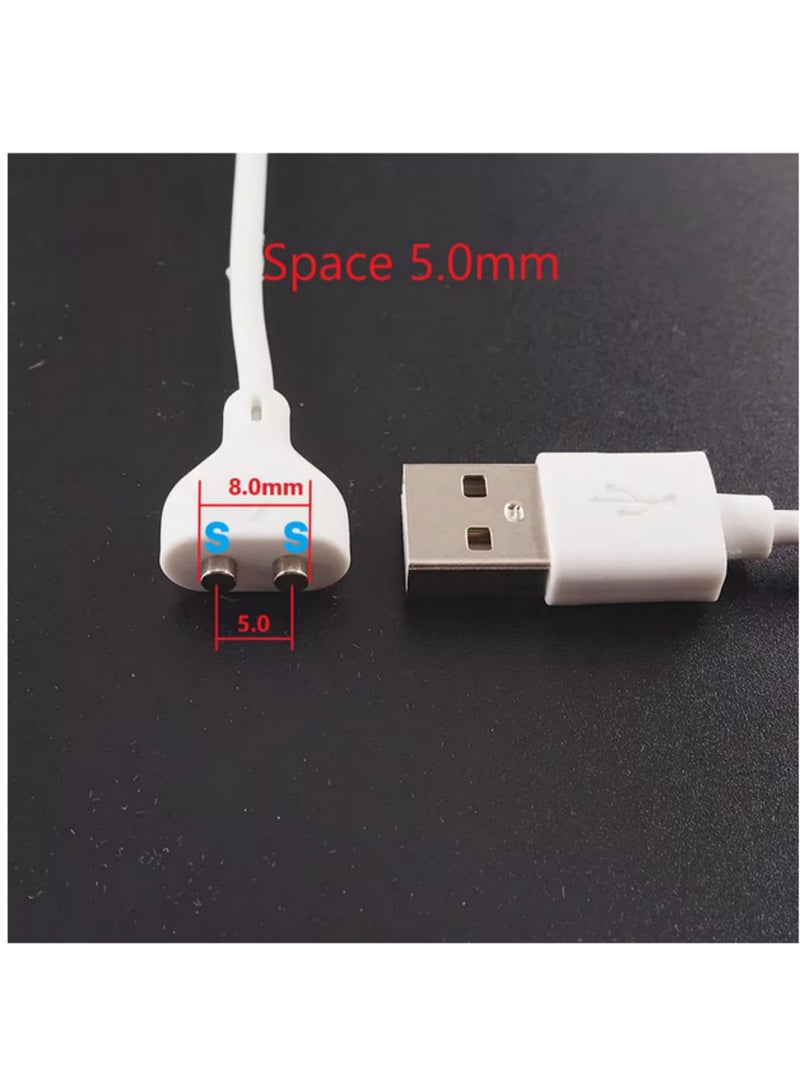 2pin Magnetic Charging Cable center spacing 5mm Magnet Suctio USB Power charger for Toys Facial Cleanser Massagers and More Devices 5mm - Image 4