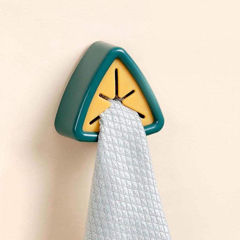 klarako Punch Free Towel Plug Holder Towel Stopper 2pcs SelfAdhesive Towel Cloth Plug Towel Hook Holder Kitchen Towel Hooks Self Adhesive Towel Holder Dish Cloth Hook (Dark Blue) - Image 2
