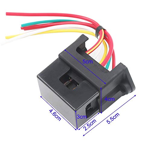 Gebildet 2-Input 4-Output Car Standard Blade Fuse Holder (Apply to 1~40 AMP), ATC ATO 4 Way Fuse Box with Wire for Car/Boat/Marine/Trike, with 10 Blade Fuse (3A/5A/7.5A/10A/15A/20A/25A/30A/35A/40A) - Image 2