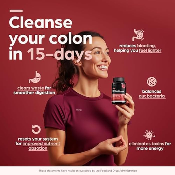 artnaturals تنظيف القولون الكيتوني المتقدم مع بيربرين 1500 ملغ - 15 يوم من إزالة الطفيليات للرجال والنساء - تركيبة قوية إضافية مع ورق السنا لتخفيف الإمساك السريع، صحة الأمعاء وتقليل الانتفاخ - Image 2