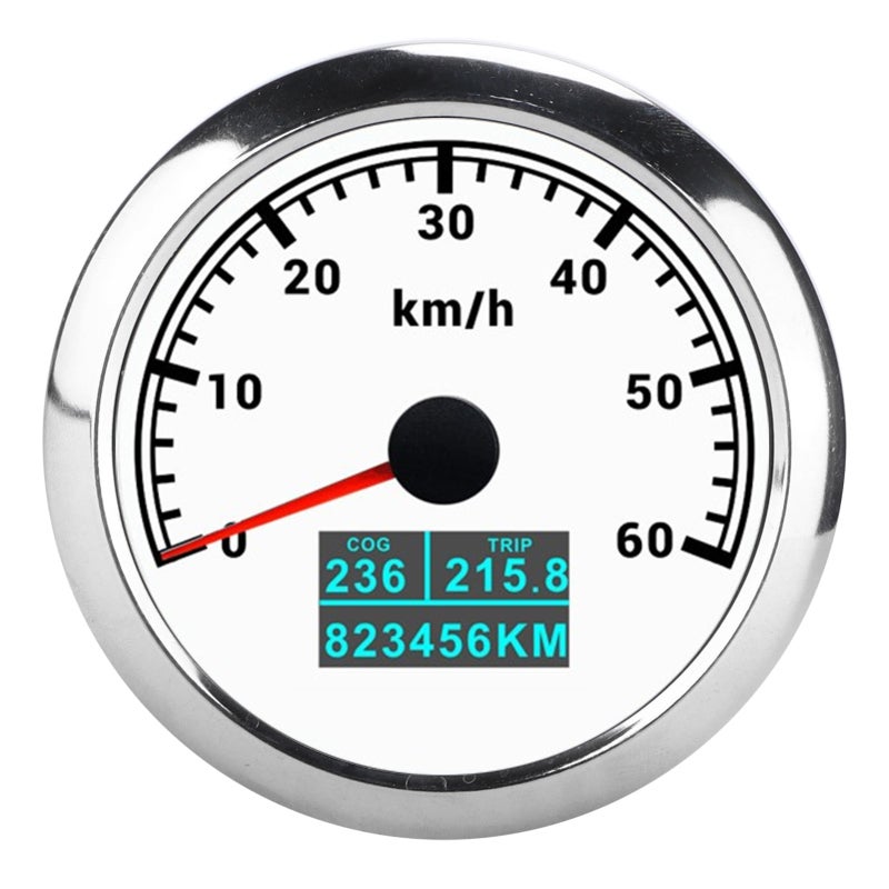 GPS Speedometer Premium ABS Stainless Steel IP67 Waterproof Multi-Function - Stepper Motor High Accuracy GPS Speed Gauge for Cars Trucks Boats - Image 2