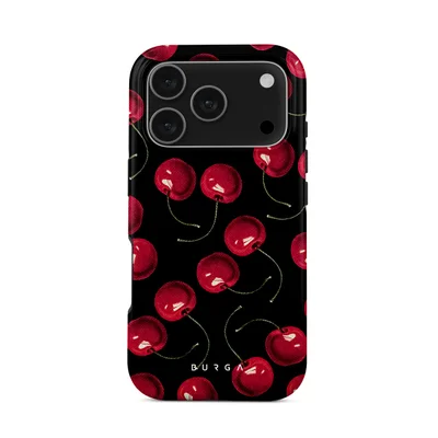 BURGA iPhone 17 Pro Cherrybomb Premium Case Compatible with Hybrid Dual-Layer Hard Shell + Silicone Protection - Scratch-Resistant Shockproof Mobile Cover
