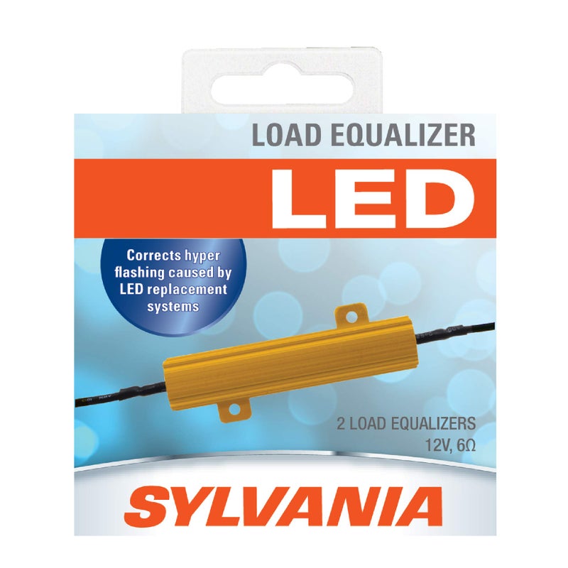 Sylvania سيلفانيا - موازن الحمل 27 واط (عند 12.8 فولت) - موازن الحمل لإشارات الانعطاف لمصابيح LED، يصحح الوميض المفرط وتحذير انقطاع المصباح (عبوة من 2)  - Image 1