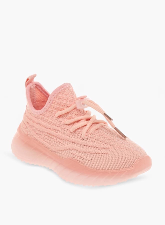 Oaklan by Shoexpress Girls Monotone Sports Shoes with Lace-Up Closure  - Image 1