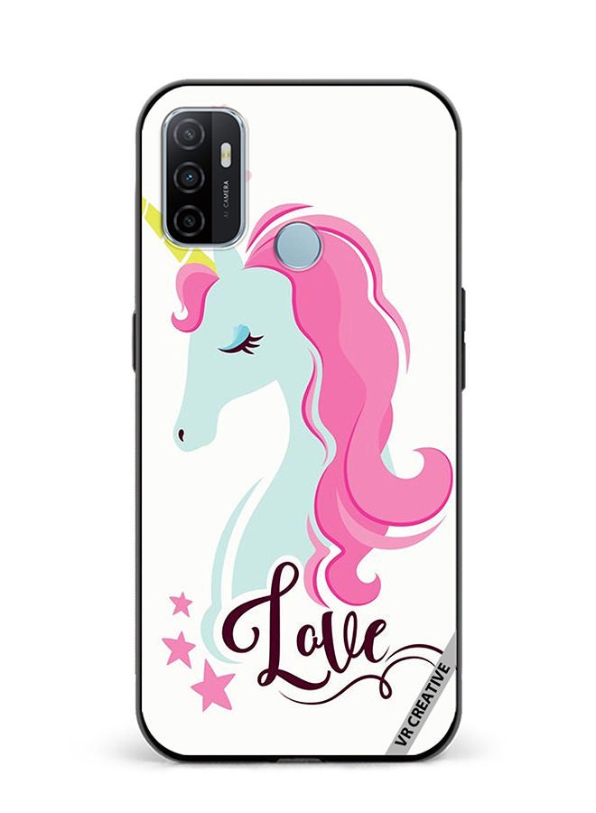 VR CREATIVE Protective Case Cover For Oppo A53 Love Unicorn Design Multicolour - Image 1