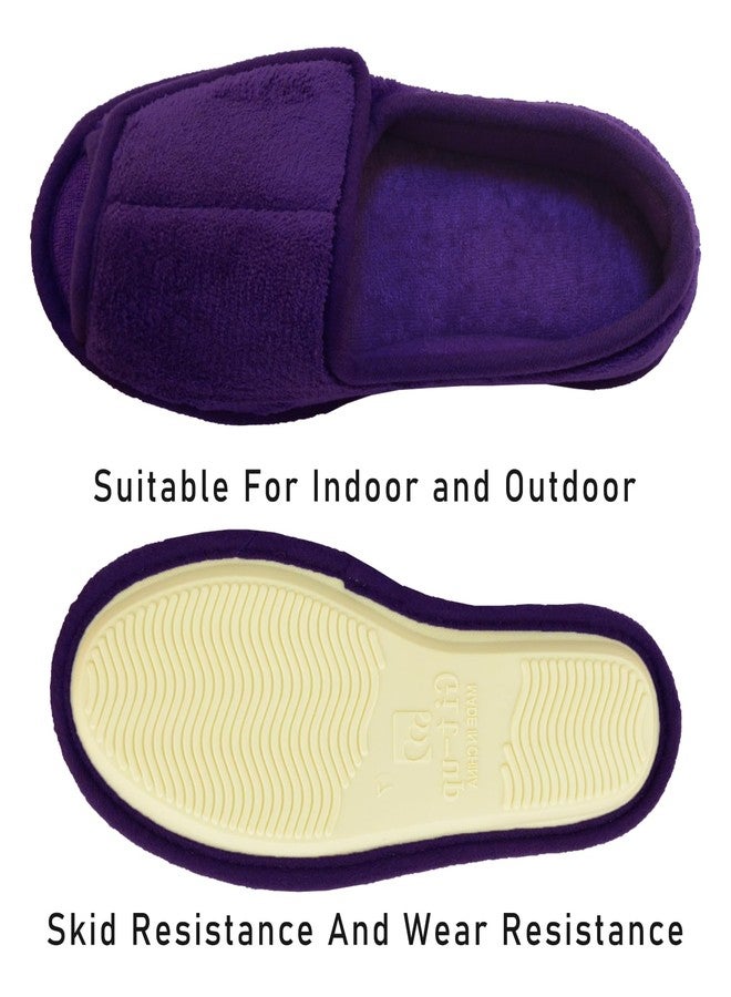 Git-up Women Diabetic Slippers/W Arthritis Edema Adjustable Closure Memory Foam House Shoes Open Toe Extra Wide 09 Purple - Image 5