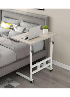 Upgraded Metal Base Adjustable Multipurpose Movable Desktop Computer Mobile Laptop Desk Home And Office Desks For Work and Study Moveable Portable Coffee Overbed Tray Bedside Sofa Table