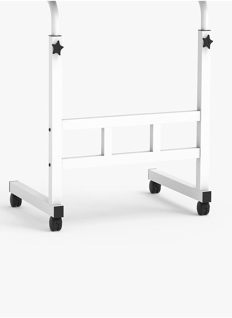 DubaiGallery - Upgraded Metal Base Adjustable Multipurpose Movable Desktop Computer Mobile Laptop Desk Home And Office Desks For Work and Study Moveable Portable Coffee Overbed Tray Bedside Sofa Table - Image 1