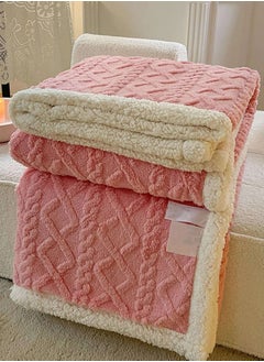 DubaiGallery Winter Double Layer Thick Blanket Soft Warm Sherpa Wool Blankets Geometric Plaid Taff Cashmere Lamb Throw Blanket Girls Gift  - Image 4