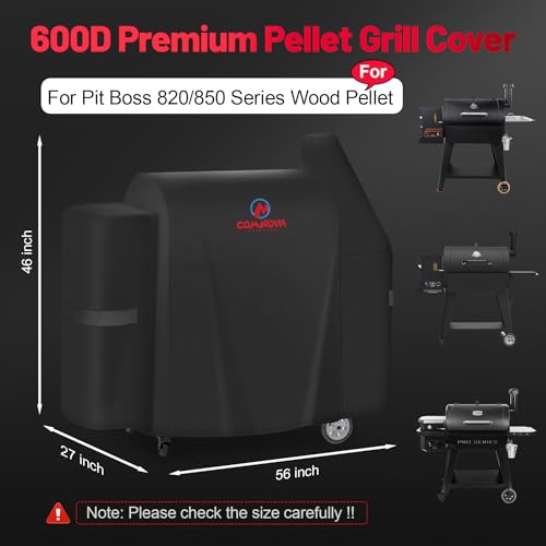 M COMNOVA OUTDOORS Comnova Grill Cover for Pit Boss 820-850 - Z Grill 700 - Premium Wood Pellet Smoker Cover for Pitboss Waterproof & Heavy Duty, 600D Pellet BBQ Cover for Pit Boss 820 Deluxe, Pro 850 and Z Grill 700 - Image 2