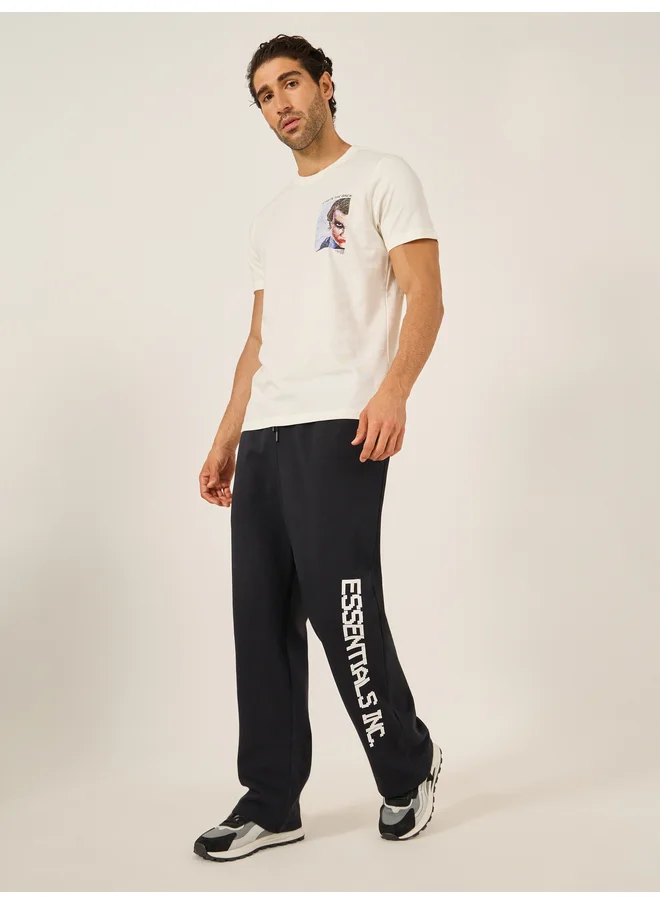 فورت كولينز Fort Collins Men White Graphic Printed Crew Neck T-Shirt