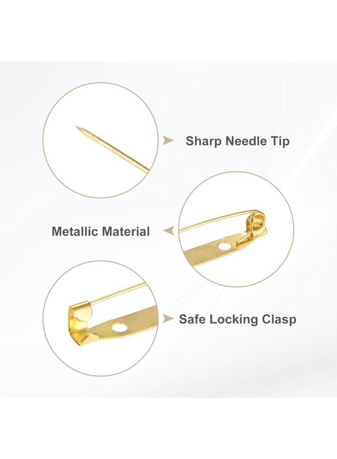 100 pcs Locking Pins Backs Safety Clasp Brooch, Badge Jewelry Pins for DIY Craft Costume Jewelry Making Sewing Felt Fabric - Image 3