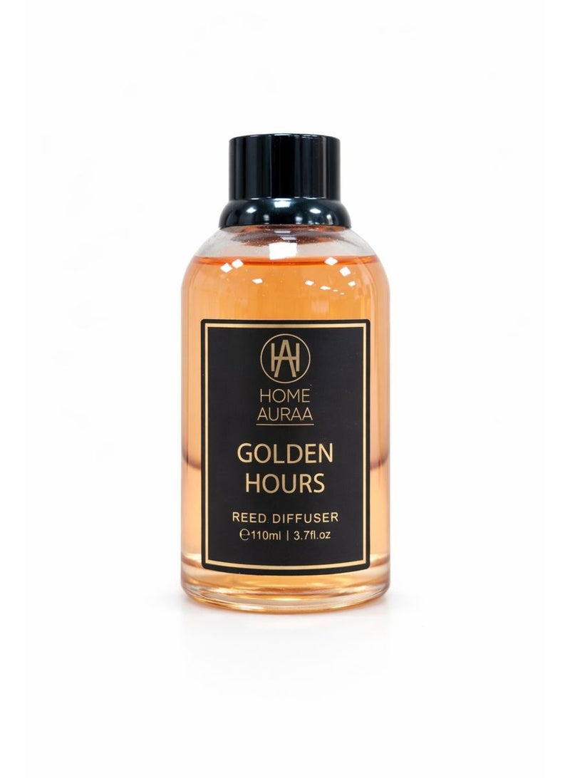 Home auraa Golden Hours reed diffusers 110 ml – Long-Lasting Home Fragrance with Oud & Warm Amber Notes for Living Room & Bedroom - Image 2