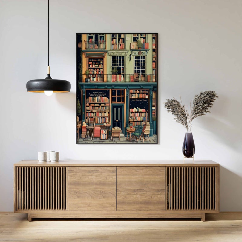 TNESSENTIAL Vintage Bookshop Poster, Nostalgic Library Wall Art - Image 2