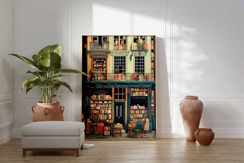 TNESSENTIAL Vintage Bookshop Poster, Nostalgic Library Wall Art - Image 3