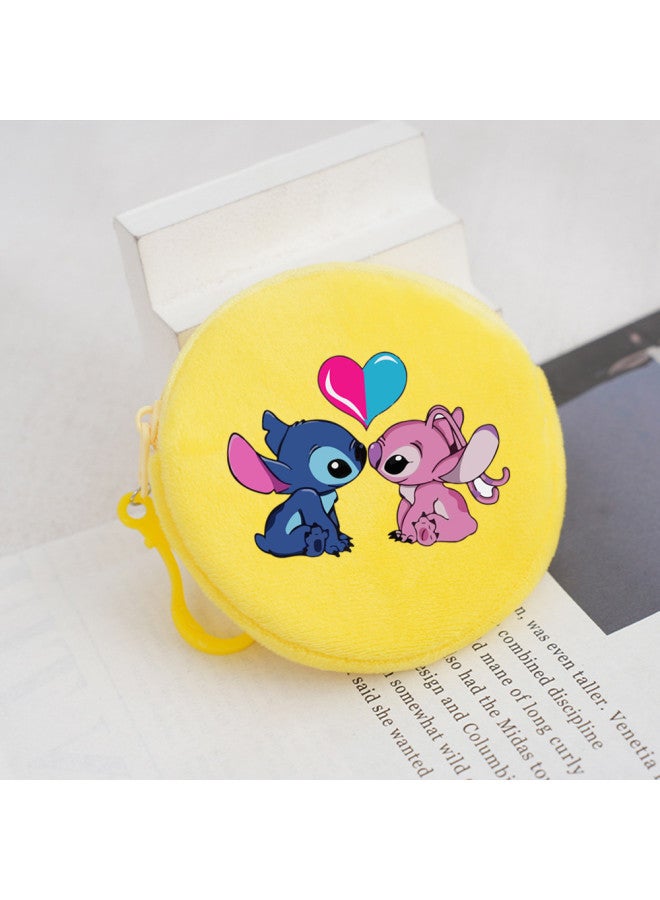 Stetzai Small Change Bag Students Daily Go Out Convenient Dopamine Japanese Cute Girl's Heart Coin Wallet-Color:Yellow ~ 4-Dimensions:8.5cm - Image 1