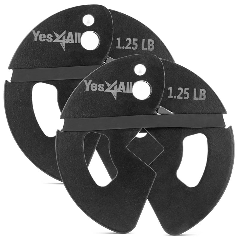 Yes4All أوزان ديسك 1.25 رطل من Yes4All - 2 قطع/4 قطع - مصممة لتدريب الدمبل، التحميل الدقيق، وتمارين الجسم - Image 1
