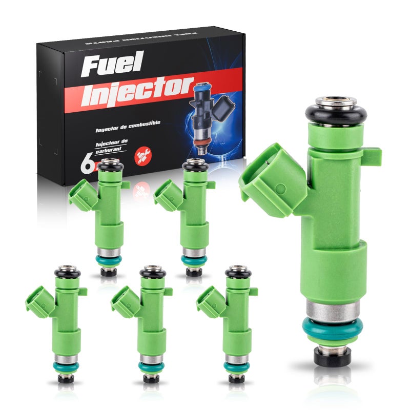 ENA 12 Holes Fuel Injectors Compatible with INFINITI Q50 FX35 EX35 G35 Nissan Altima Maxima Murano 350Z Pathfinder 35L 2008 2009 2010 2011 2012 2013 2014 2015 2016 Replacement for FJ1017 Set of 6 - Image 2