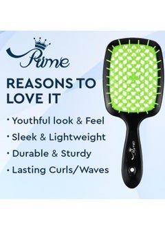 PRIME Hair Brush Professional Detangler Superbrush Scalp Massage Comb Paddle Brush Ribs Comb Vented Detangling Hair Brush for Long, Thick, Thin, Curly Tangled, Wet Dry Hair Detangler for Men and Women  - Image 4