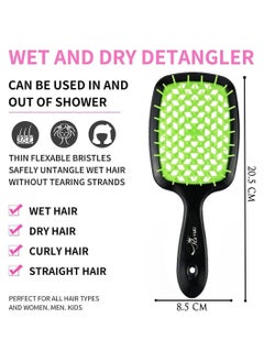 PRIME Hair Brush Professional Detangler Superbrush Scalp Massage Comb Paddle Brush Ribs Comb Vented Detangling Hair Brush for Long, Thick, Thin, Curly Tangled, Wet Dry Hair Detangler for Men and Women  - Image 5