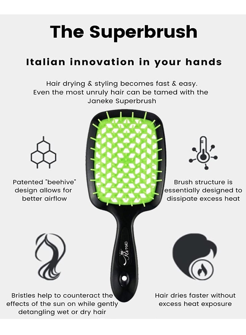 Hair Brush Professional Detangler Superbrush Scalp Massage Comb Paddle Brush Ribs Comb Vented Detangling Hair Brush for Long, Thick, Thin, Curly Tangled, Wet Dry Hair Detangler for Men and Women