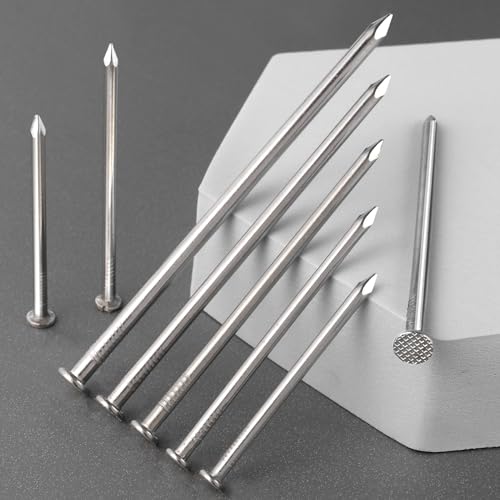 VGBUY 150PCS Stainless Steel Hardware Nails, 2 Inch Flat Head for Hanging Pictures, Small Wall and Wood Finishing Nails - Image 2