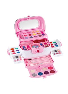 Joshberg Kids Makeup Kit with Storage Case,Kids Makeup Set,Washable and Nontoxic Cosmetic Toys for Little Girls,19.7*13.8*15.5cm,Pink/White  - Image 2