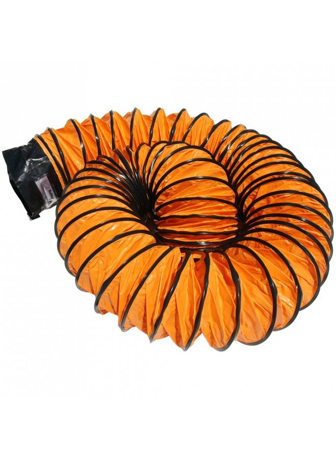 Rubber-Cal Rubber-Cal 01-191-4 "Air Ventilator Orange" Ventilation Duct Hose, 4"ID x 25' Length Hose Fully Stretched - Image 3