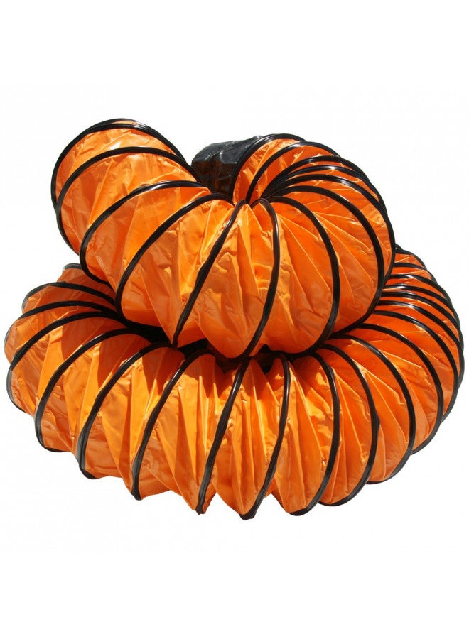 Rubber-Cal Rubber-Cal 01-191-4 "Air Ventilator Orange" Ventilation Duct Hose, 4"ID x 25' Length Hose Fully Stretched - Image 5