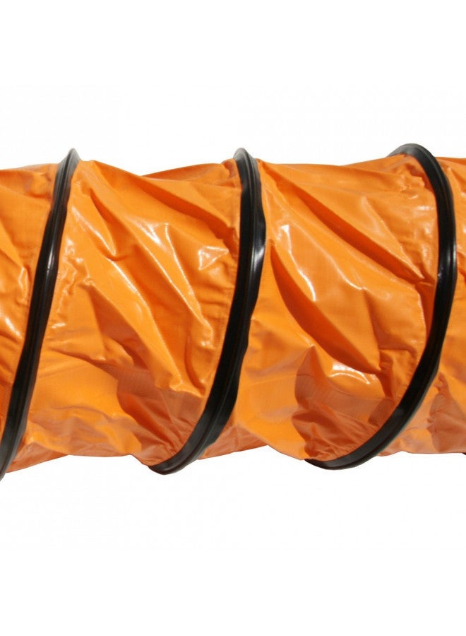 Rubber-Cal Rubber-Cal 01-191-4 "Air Ventilator Orange" Ventilation Duct Hose, 4"ID x 25' Length Hose Fully Stretched - Image 4