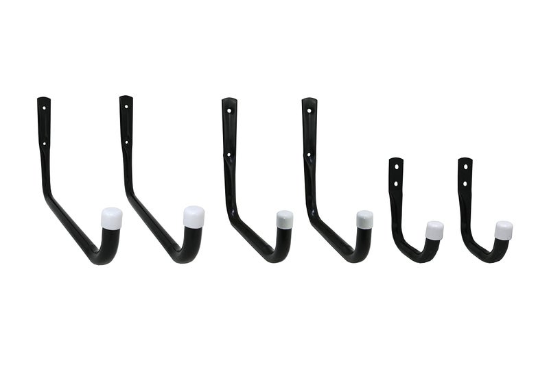 Shepherd Hardware 8088E Heavy Duty Steel Garage Storage/Assorted Utility Hooks  6 Pack  black - Image 2