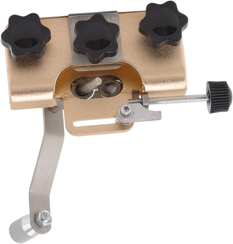 Chainsaw Sharpener Manual Mini Chainsaw Sharpening Jig Set, Hand Crank Chain Sharpener Tool with 3 Grinding Heads, Portable Convenient Chainsaw Chain Sharpening Jig Kit (Gold) - Image 1