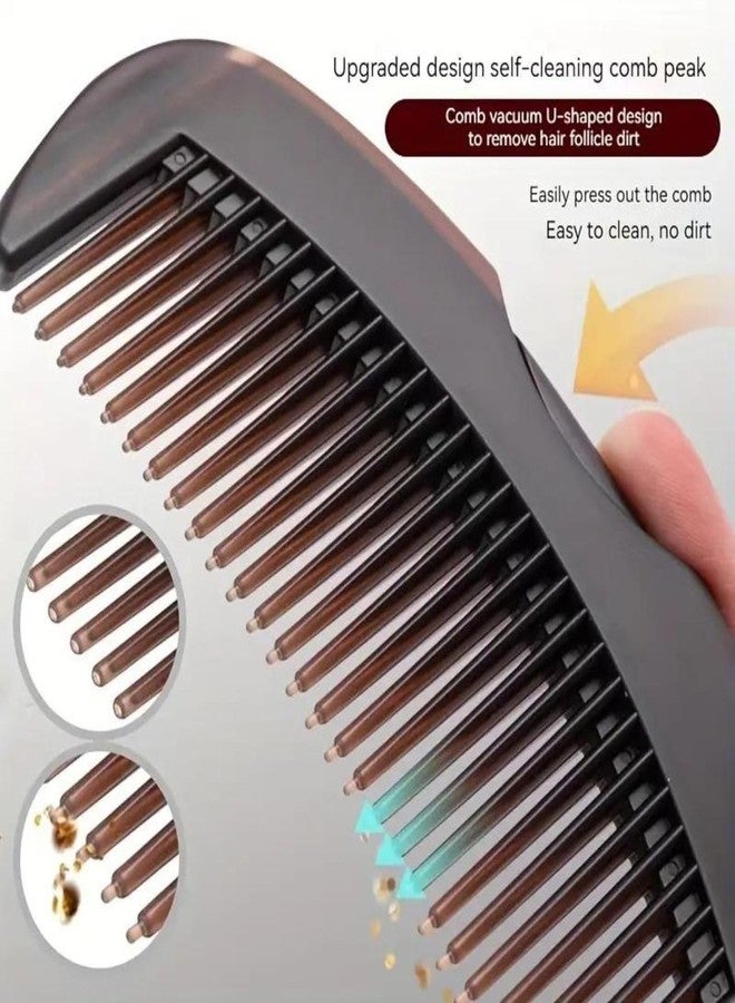 MATSON Dandruff Comb Energy Massage Comb Scalp Brush for Dandruff Removal, Lice Remover Products, Hair Dressing Comb, Plastic, Brown, Unisex - Image 2