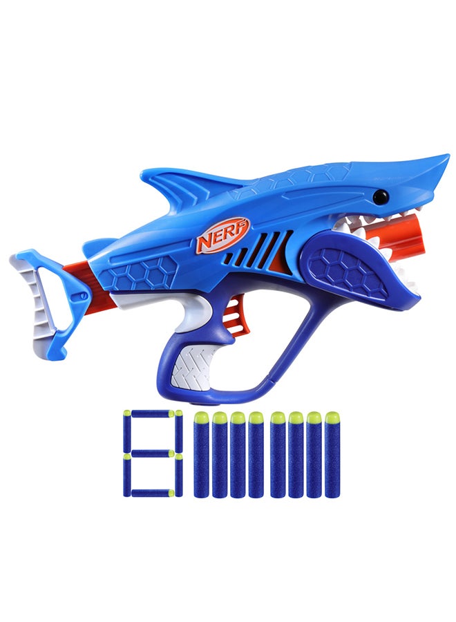 NERF Junior Wild Sharkfire, Easy Play Dart Blaster, 8 Elite Darts, Blaster Shark Toys for 6-Year-Old Boys & Girls & Up, Outdoor Toys - Image 5