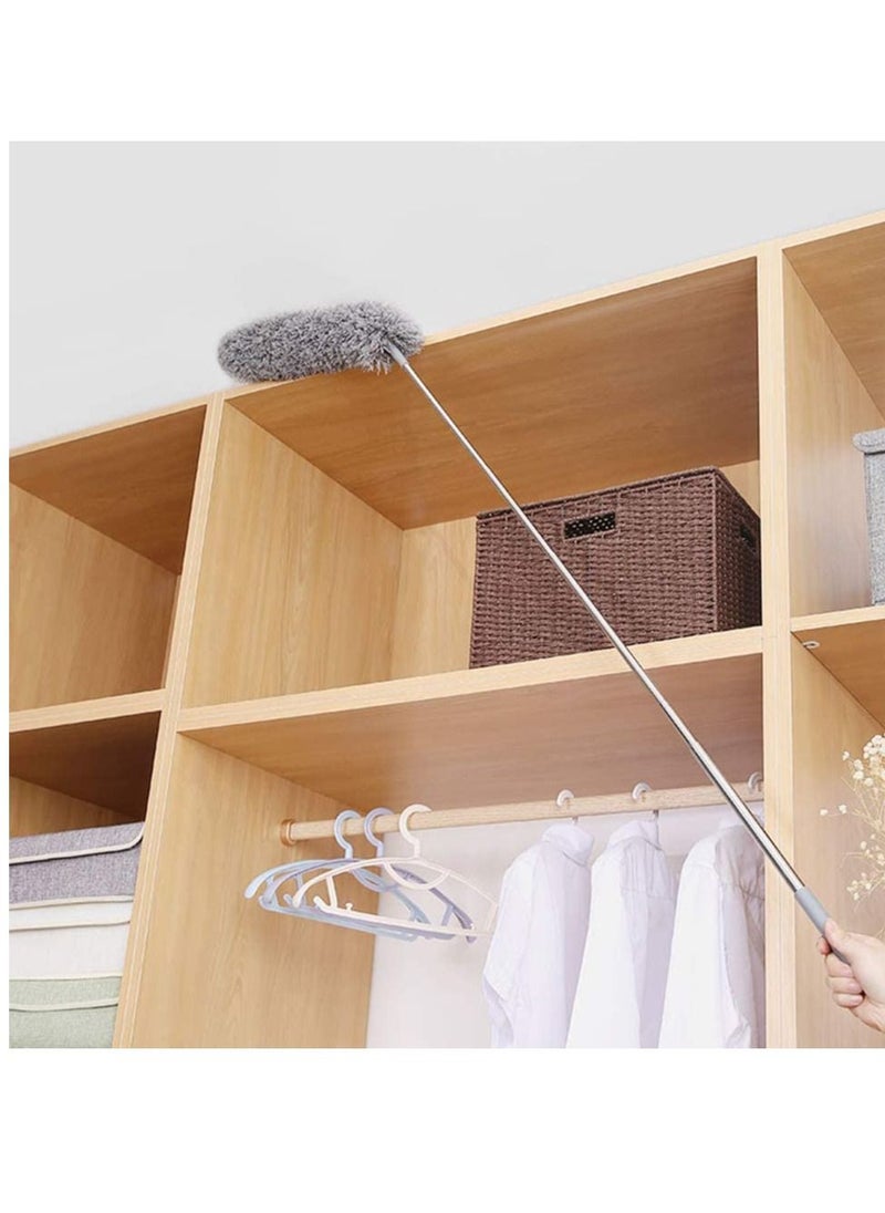 SYOSI - Feather Duster Extendable Duster Microfiber Long Extension Pole Scratch Resistant Cover, Washable, Cleaning High Ceiling Fans, Blinds, Cobweb Extendable Feather Duster - Image 1